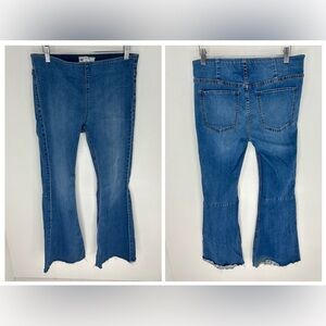 Free People Penny Pull On Flare Jeans Womens‎ 28 Echo Blue Medium Wash Boho